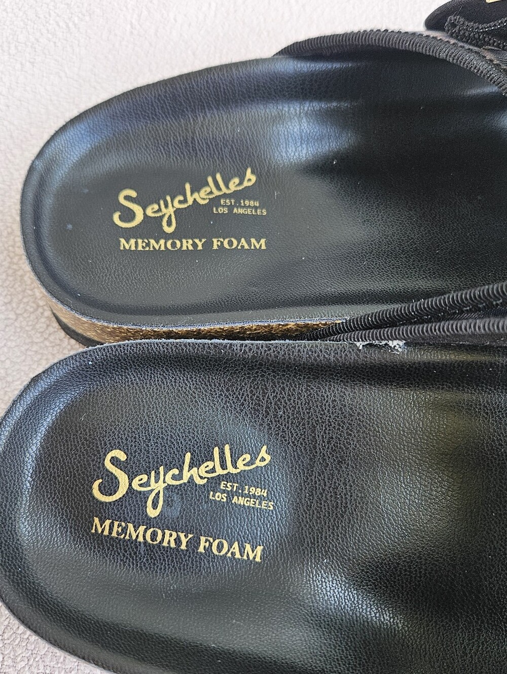 Seychelles Slides Sandals Women SZ 6 Leopard Print Buckle Straps Memory Foam - Picture 12 of 12